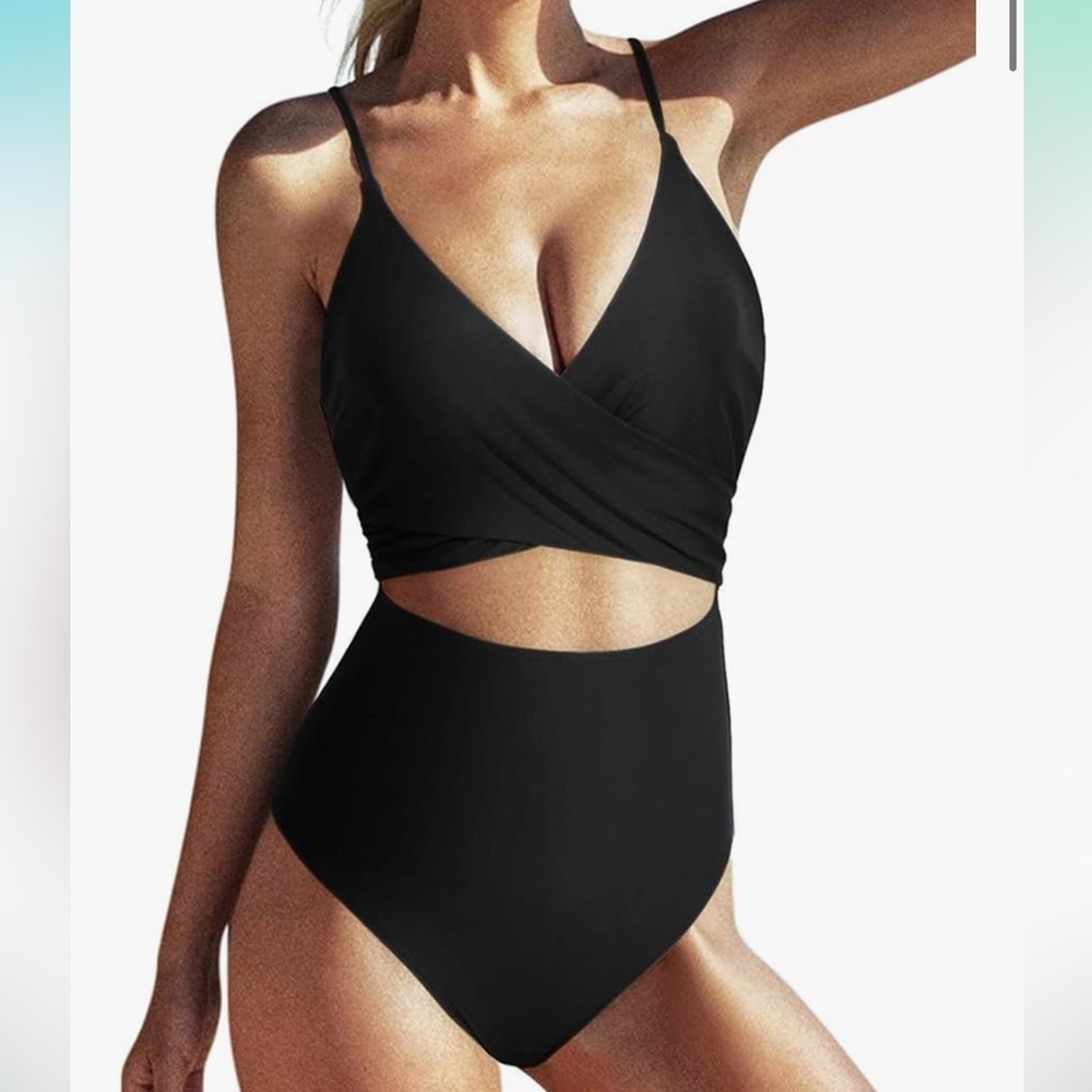 Black Cutout Swimsuit size L